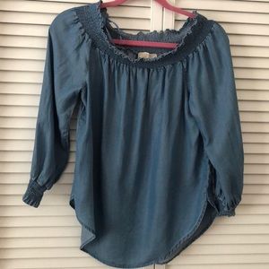 NEVER WORN: Michael Kors Chambray Off-Shoulder top